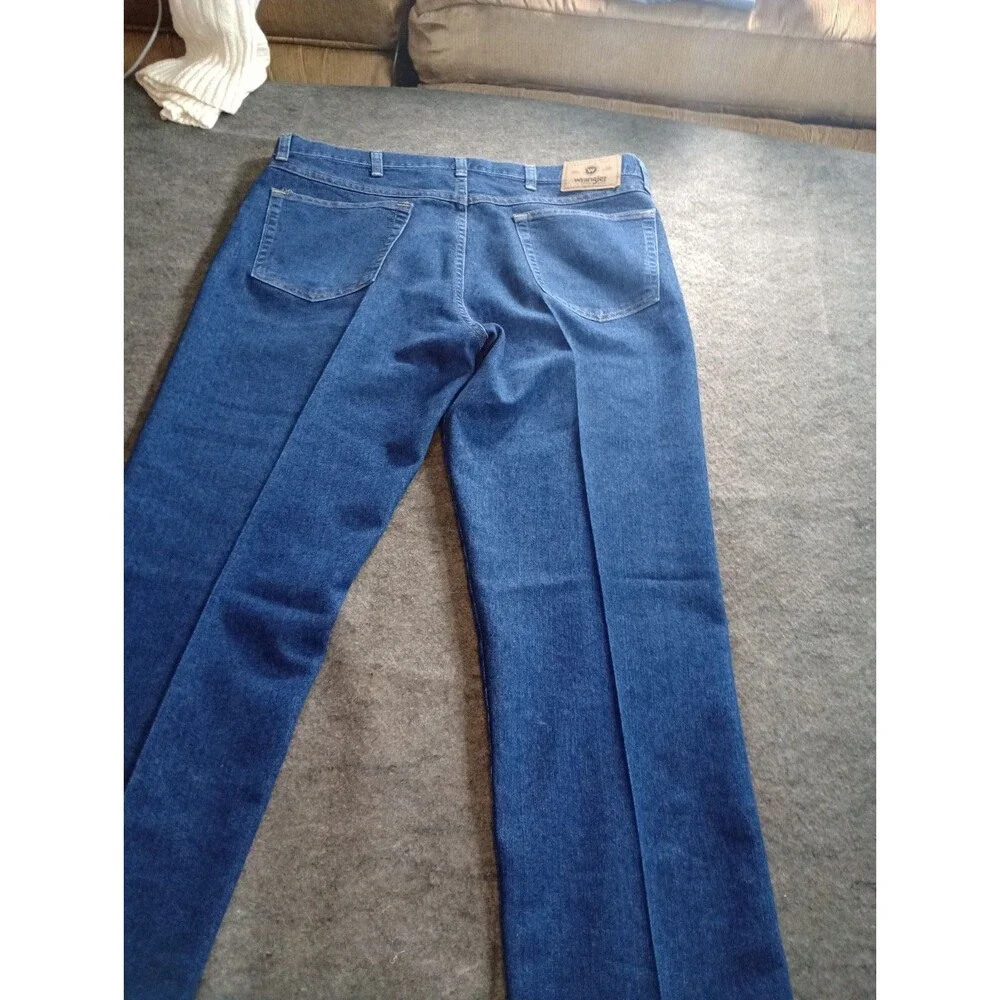 Wrangler Regular Fit Mens Jeans 38x29 Blue Denim Western Classic 85900DW Medium